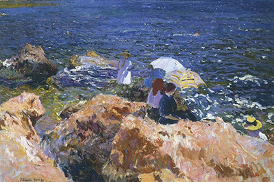 On the Rocks at Javea Joaquin Sorolla